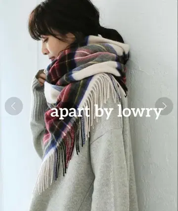 apartbylowrys 캐시미어 울 스톨 체크 올 패턴