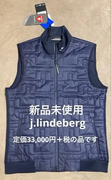 미사용 새상품 j.lindeberg 네이비 퀼팅 베스트 남성용