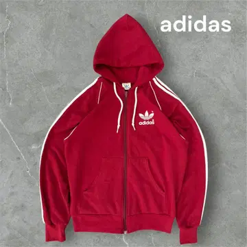 레어 80s adidas 후드티 USA제 빨간색 레드 아디다스