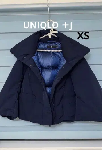 유니클로 +J 하이브리드 다운 자켓 네이비 레어 XS 질 샌더
