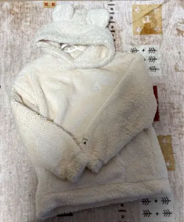 디즈니 미키 귀 포함 복슬복슬 후드티 미사용 택 포함 s 사이즈