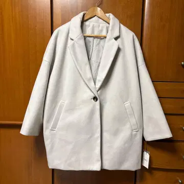 [ 택 포함 미사용 새상품 ] GRL 화이트 체스터 코트