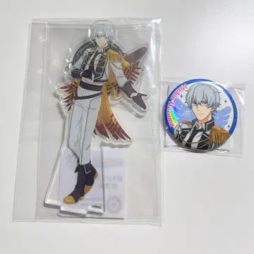 SideM 후쿠로이 하사마 미치오 아크릴 스탠드 캔뱃지 세트