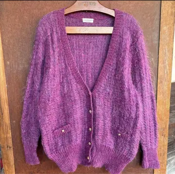 70s 일본제 빈티지 모헤어 가디건 커트 코베인