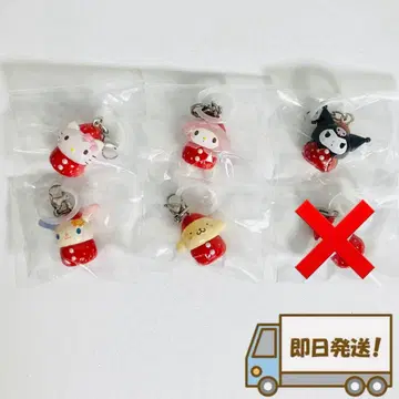 산리오 캐릭터즈 딸기 메지루시 액세서리 5종 세트
