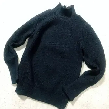 바토너 시그니처 터틀넥 니트 하이넥 두꺼운 원단 일본산