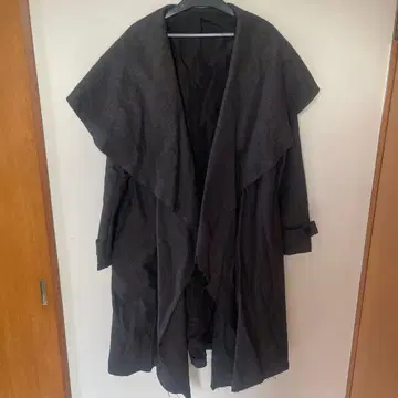 그레이 오버 사이즈 롱 코트