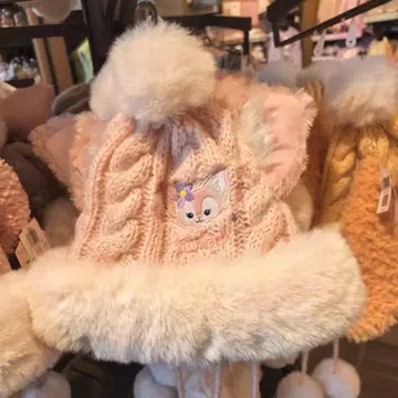 상하이 디즈니랜드 리나벨 팬캡 니트 모자 폼폼