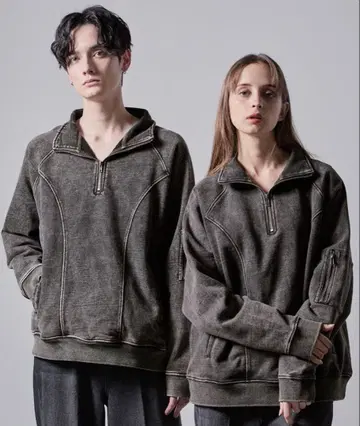 [ 새상품 ] CLEL 빈티지 하프 지퍼 맨투맨 S 사이즈