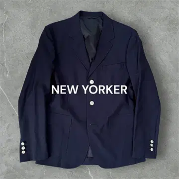 레어 NEW YORKER 네이비 블레이저 은색 버튼 자켓 뉴요커