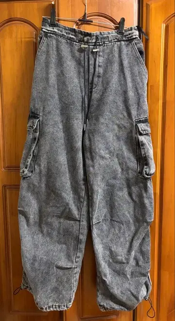 그레이 데님 카고 팬츠