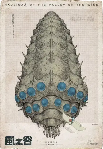 대만 한정판 지브리 바람계곡의 나우시카 오무 포스터