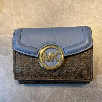MICHAEL KORS 3단 폴더형 지갑 네이비/브라운