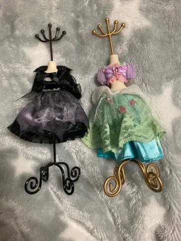 디즈니 액세서리 드레스 스탠드 인형 2체 세트