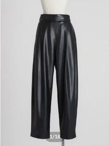 [ FREY ] FORM PANTS/Leather black