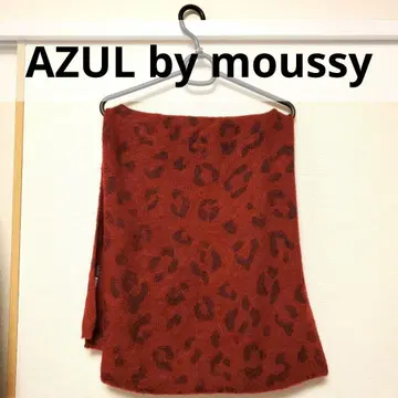 [ 새상품급 ] 남녀 공용 AZUL 레오파드 무늬 머플러