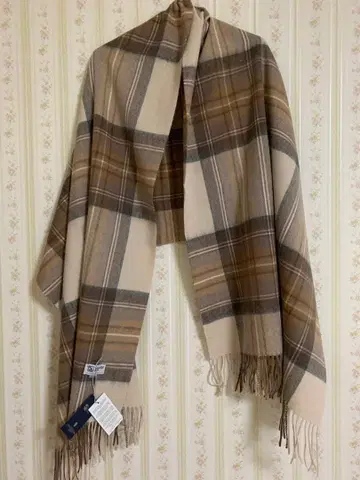 존스턴즈 캐시미어 대형 스톨 머플러 내추럴 스튜어트