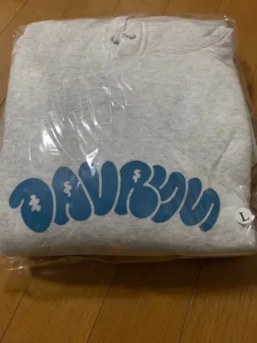 DAIRY 꽃무늬 후드 부착 맨투맨 L 사이즈 그레이 davru 후드티