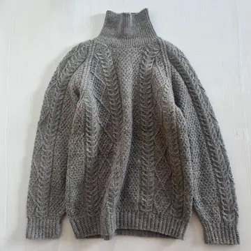 MARGARET HOWELL 잉글랜드제 울 알파카 케이블 짜임
