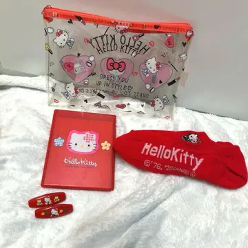 [ 묶음 판매 ] 헬로키티 파우치 거울 양말 안전핀 세트