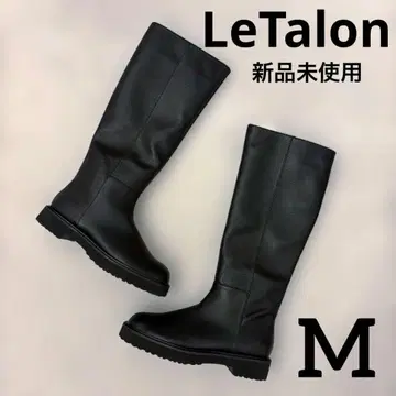 LeTalon 트랙 밑창 롱 부츠 블랙 미사용 새상품