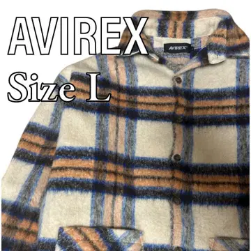 AVIREX 아비렉스 샤기 체크 무늬 자켓 L