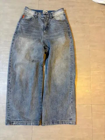 9090 와이드 레그 데님 블루