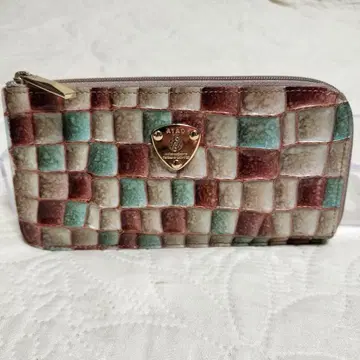 ATAO 스리모 아드리아 에메랄드 장지갑 브라운 그린