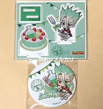 닥터 스톤 센쿠 Birthday 아크릴 스탠드 캔뱃지 SD