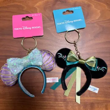 [새상품] 디즈니 리조트 굿즈 머리띠 키체인 2세트
