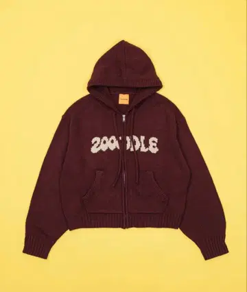 zoodle 니트 로고 후디