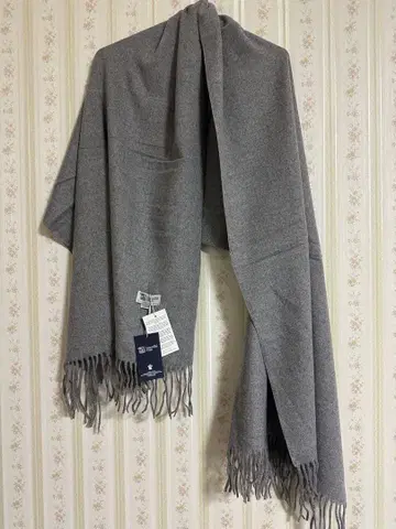 존스톤즈 캐시미어 대형 스톨 머플러 그레이