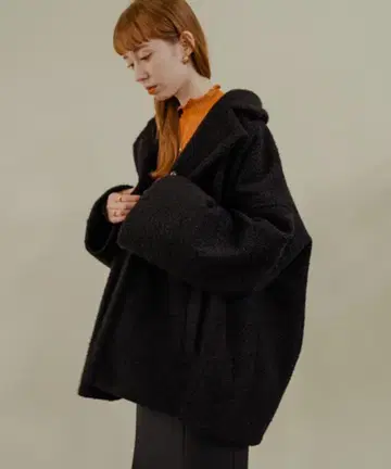 hinari 부클레 미들 코트 블랙