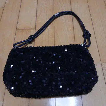 스팽글 블랙 핸드백