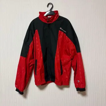 Champion 나일론 자켓 M 사이즈 레드/블랙