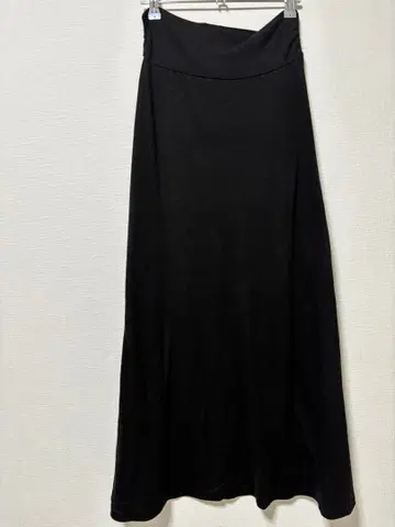 USA 제조 블랙 플레어 스커트 롱 초롱 구제 의류 A라인 큰 키