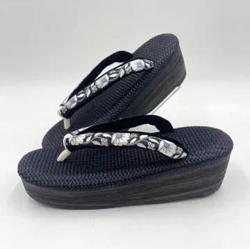 고급 자수 하나오 블랙 EVA 조리 저반발 쿠션 블랙 파나마