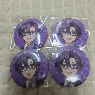 컬러풀 피치 타워 콜라보 캔 배지 등신 모후 4개 세트