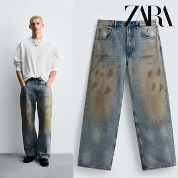 ZARA 빈티지 가공 배기 핏 청바지 EU 36 사이즈