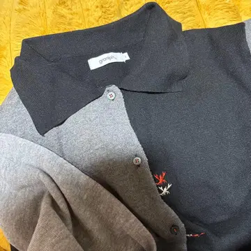 graniph 니트 가디건 블랙 그레이