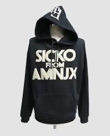 SICKO FROM AMNJX 후드티 블랙