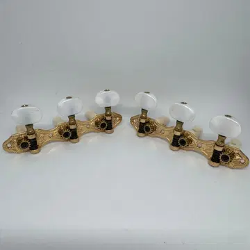 클래식 기타 페그 3연 골드 화이트 버튼