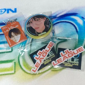 LILLEAGUE 모모타 하야시 린넨 메지루시 참 캔뱃지 스티커