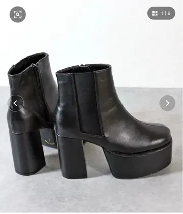 새상품급 LOVEHUNTER 경량 통굽 스퀘어 첼시 힐 부츠