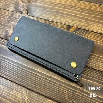 트래커 지갑 장지갑 이층 구조 도치기 가죽 바닥 가죽