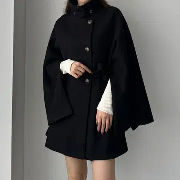 louere 하이넥 미들 기장 코트