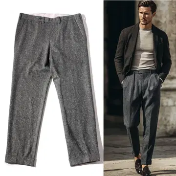 Ambrosi 앙브로지 팬츠 슬랙스 네프 트위드 XL 이상