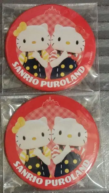 산리오 퓨로랜드 벌스데이 캔뱃지 키티 & 미미