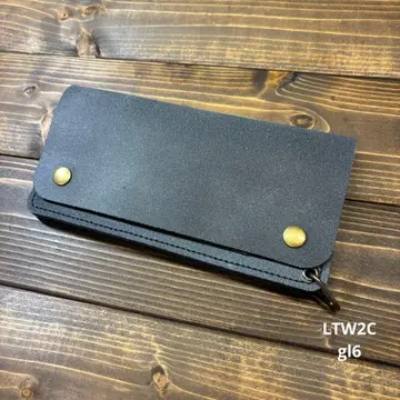 트래커 지갑 장지갑 2층 구조 도치기 가죽 바닥 가죽