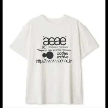 AEAE [정품] 한국 인기 WEB LOGO T-SHIRTS 화이트